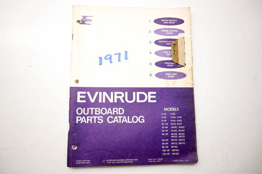 Evinrude 279420, 4775 Outboard Parts Catalog 1971