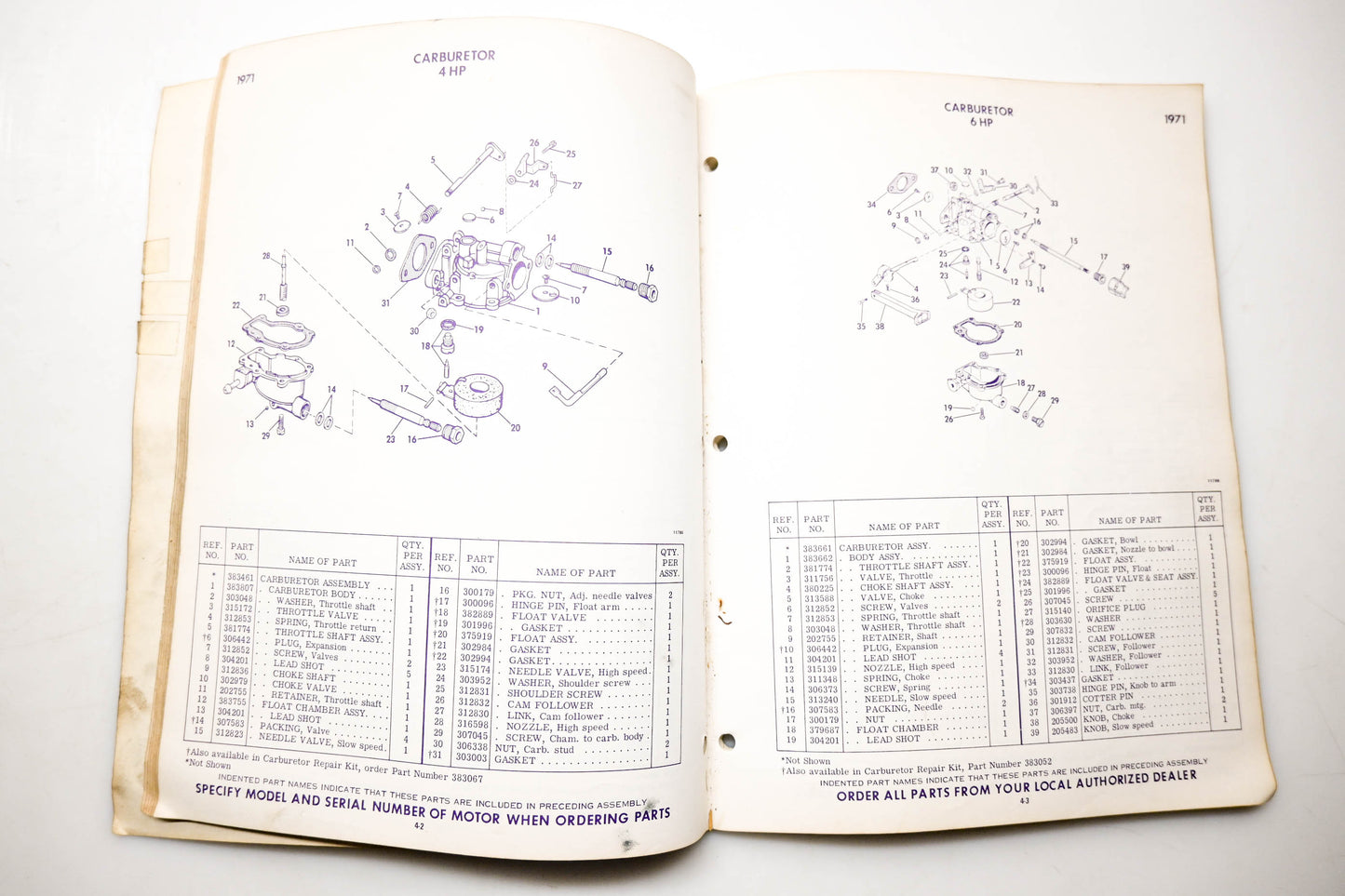 Evinrude 279420, 4775 Outboard Parts Catalog 1971