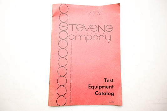 Stevens Company 672 Test Equipment Catalog