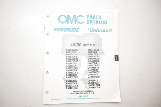 OMC 432221 Parts Catalog 40/50 Models