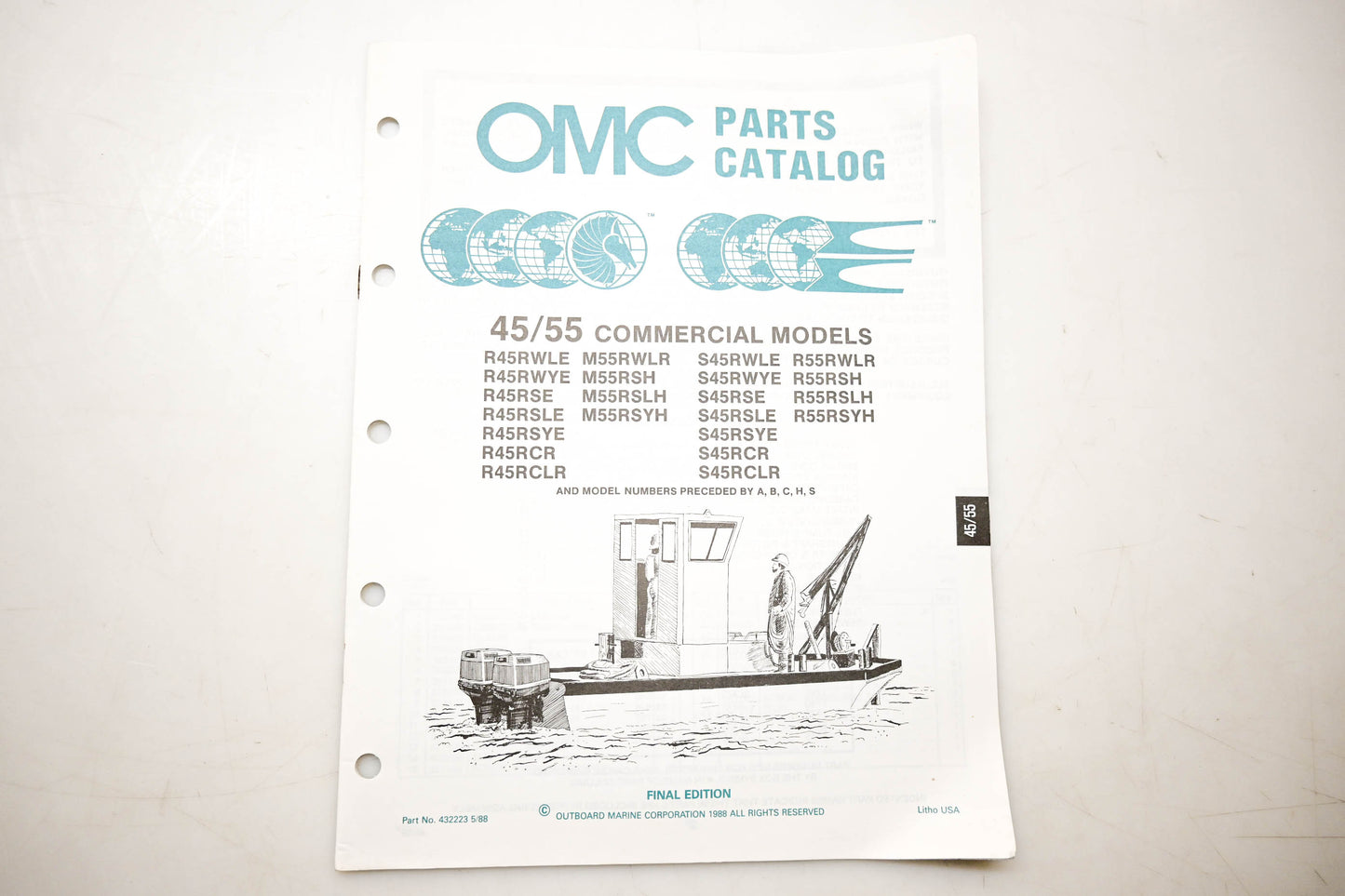 OMC 432223 Parts Catalog 45/55 Commercial Models