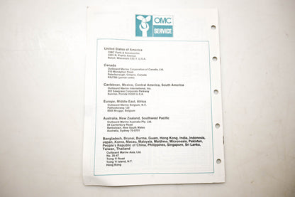 OMC 432223 Parts Catalog 45/55 Commercial Models