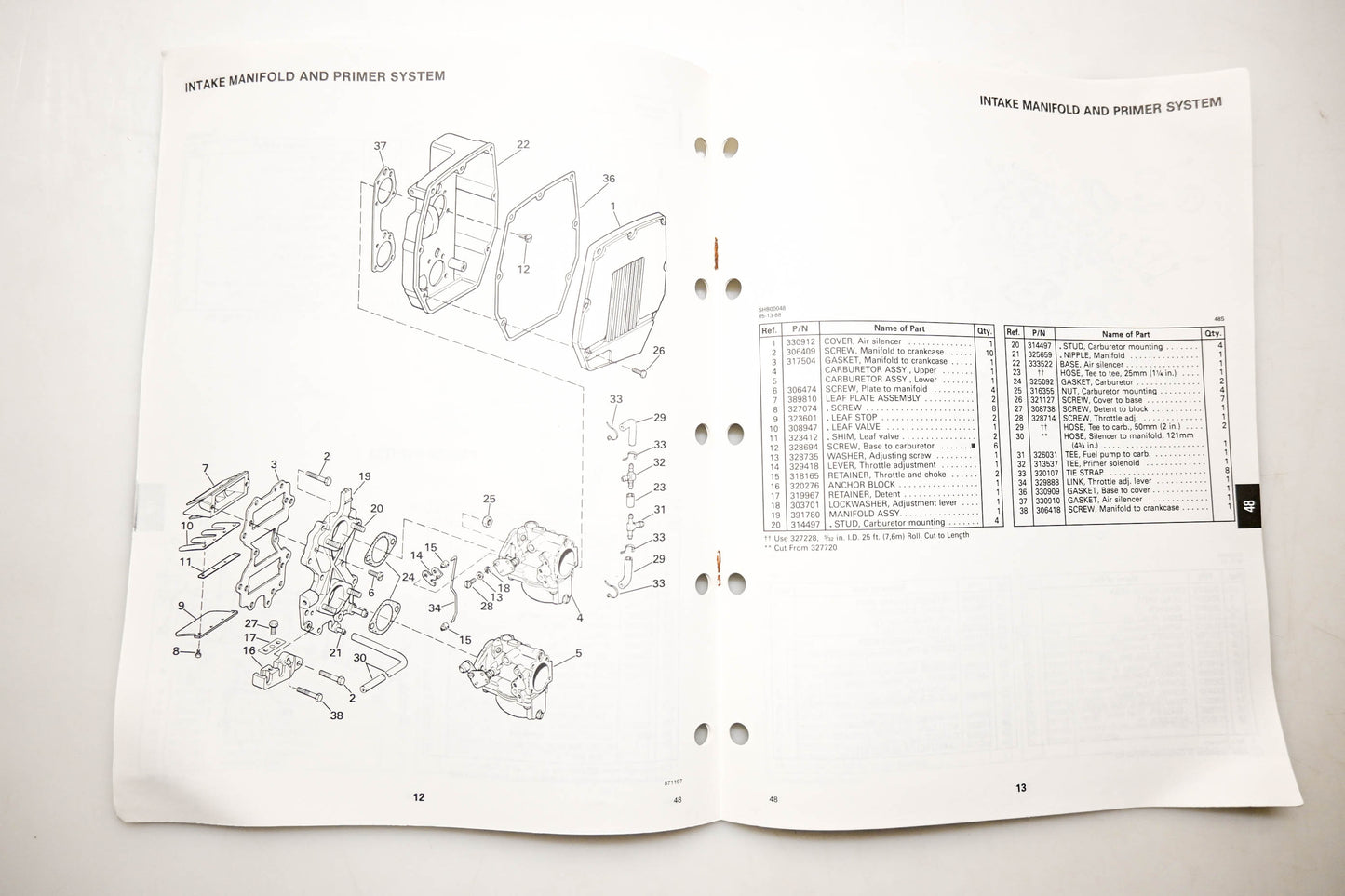 OMC 432224 Parts Catalog 48 Models