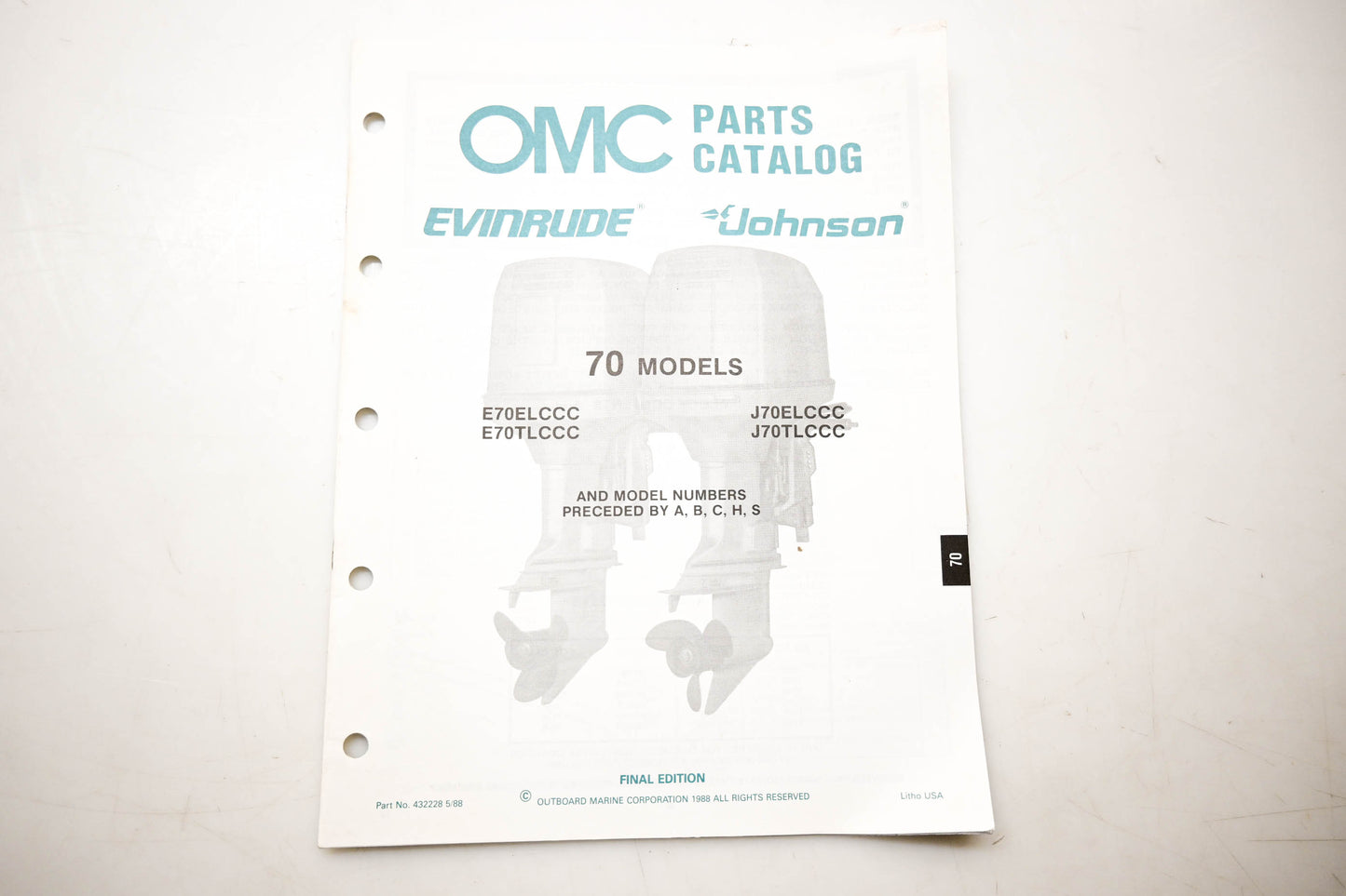 OMC 432228 Parts Catalog 70 Models