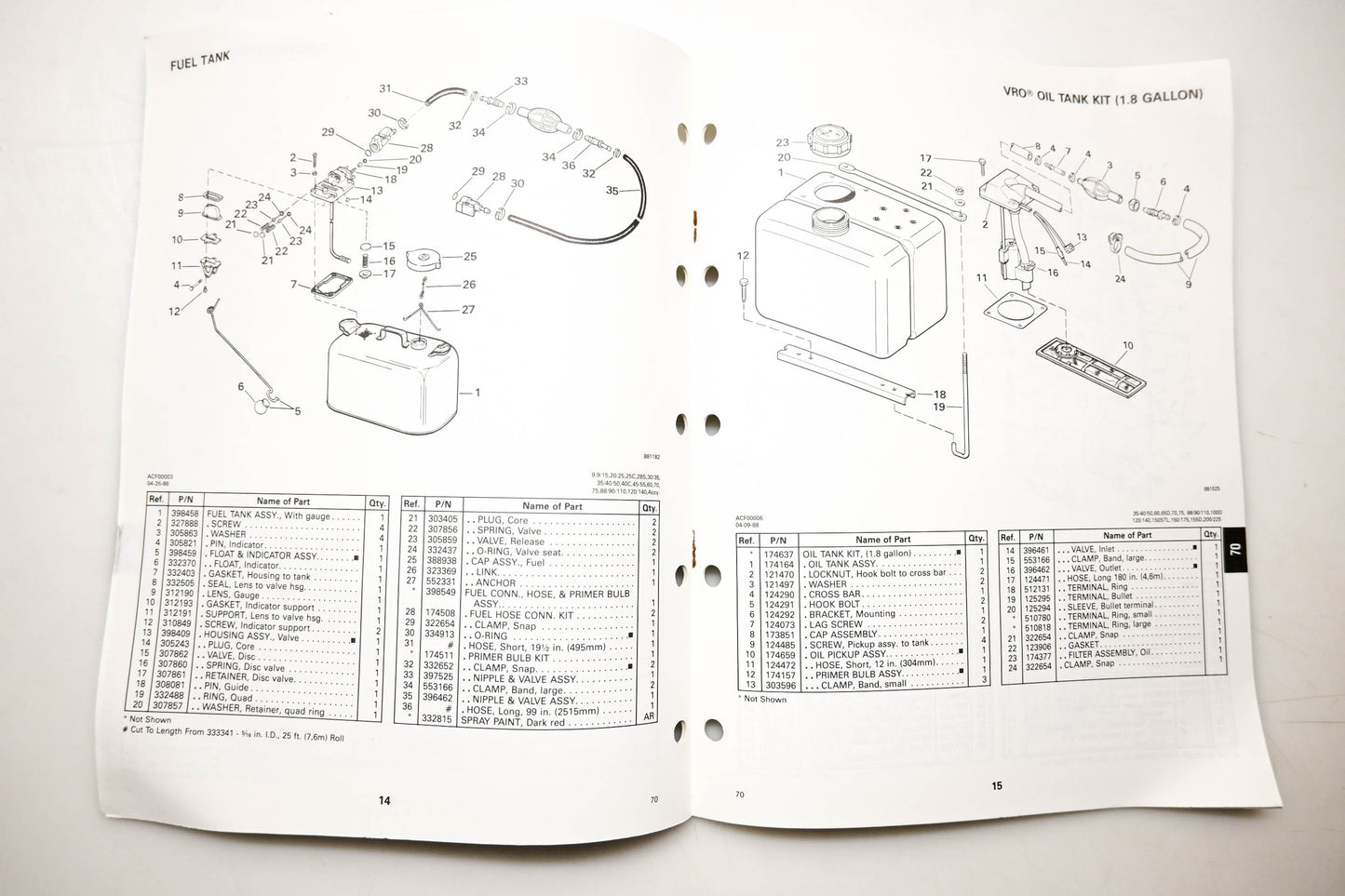 OMC 432228 Parts Catalog 70 Models