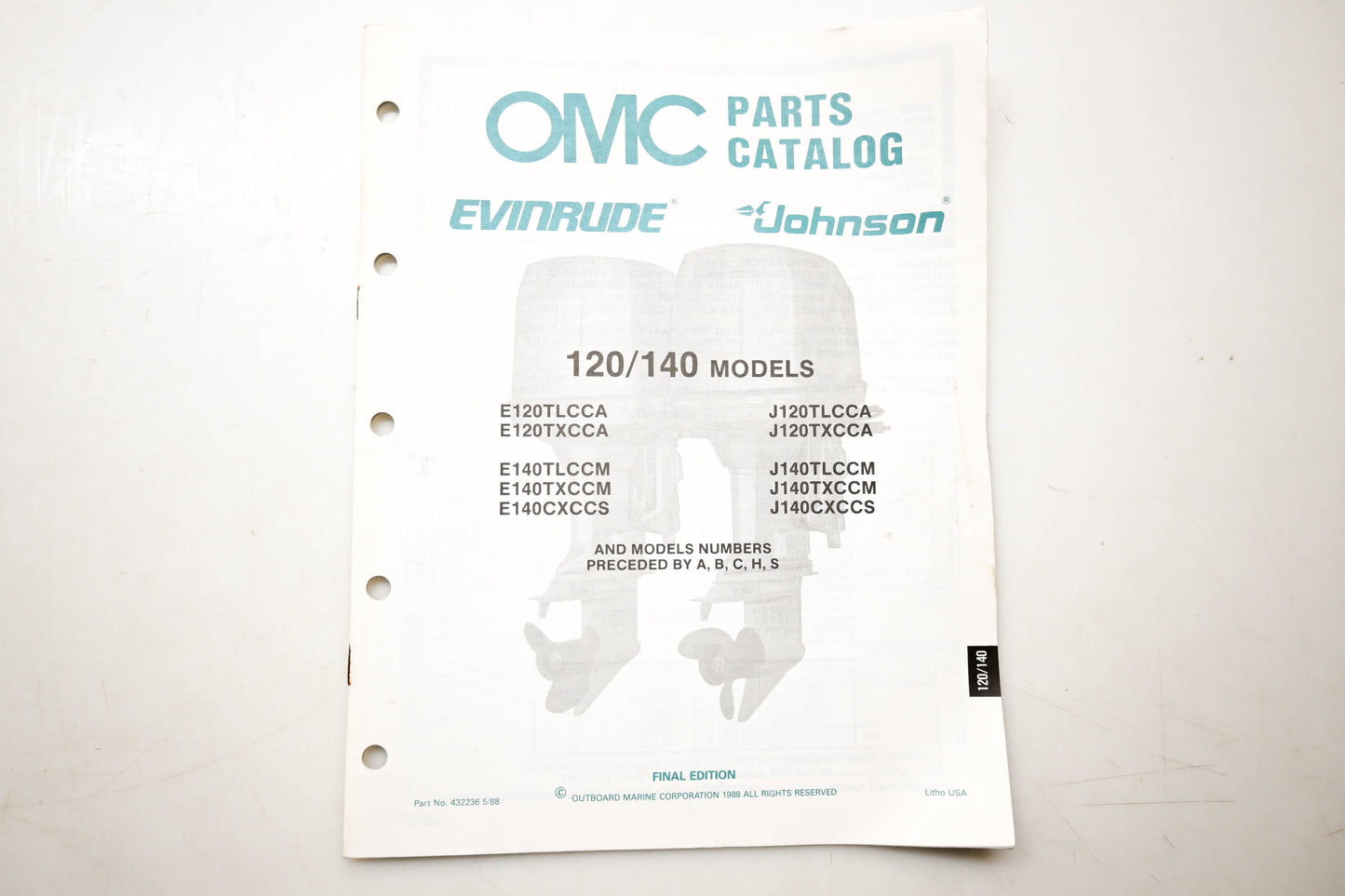 OMC 432236 Parts Catalog 120/140 Models