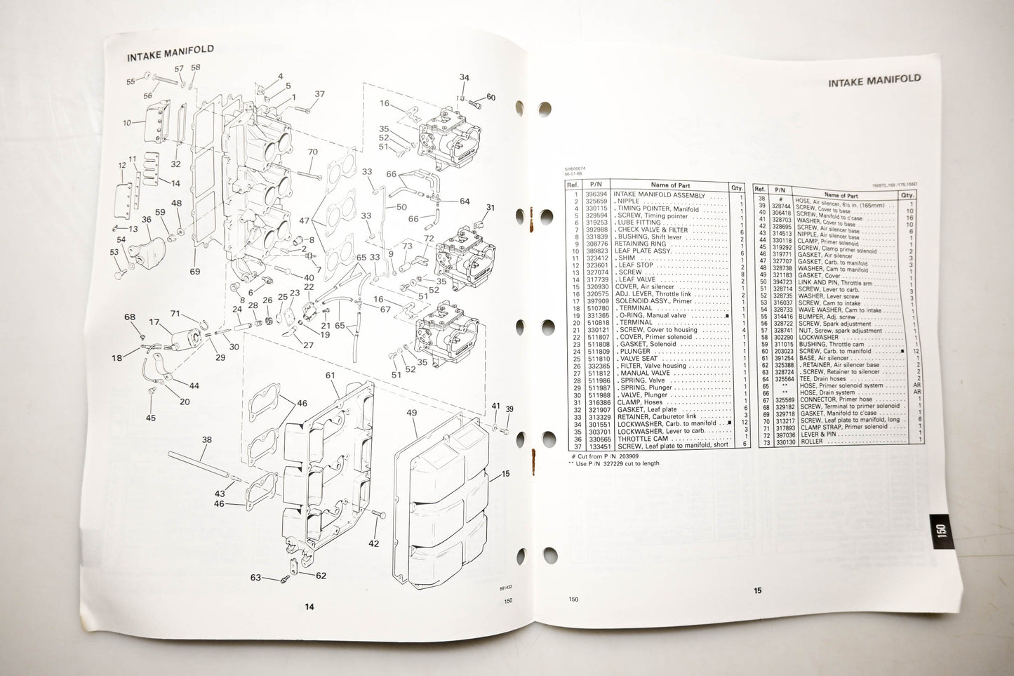 OMC 432237 Parts Catalog 150 Models