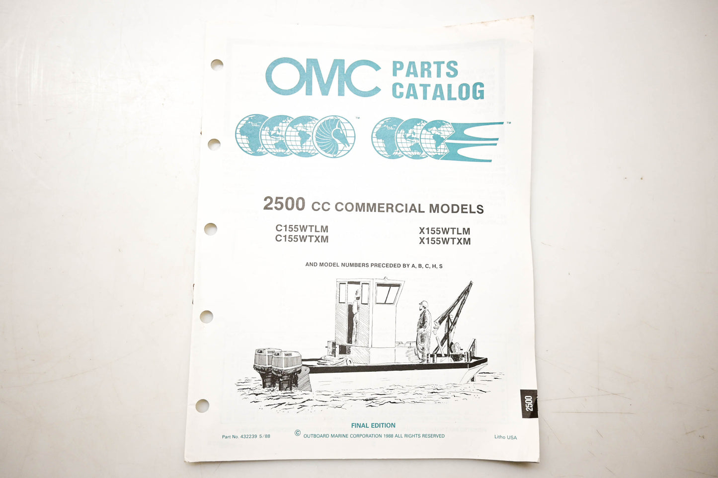 OMC 432239 Parts Catalog 2500 CC Commercial Models