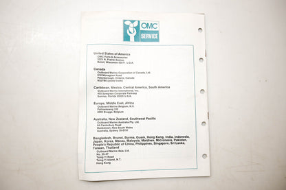 OMC 432239 Parts Catalog 2500 CC Commercial Models