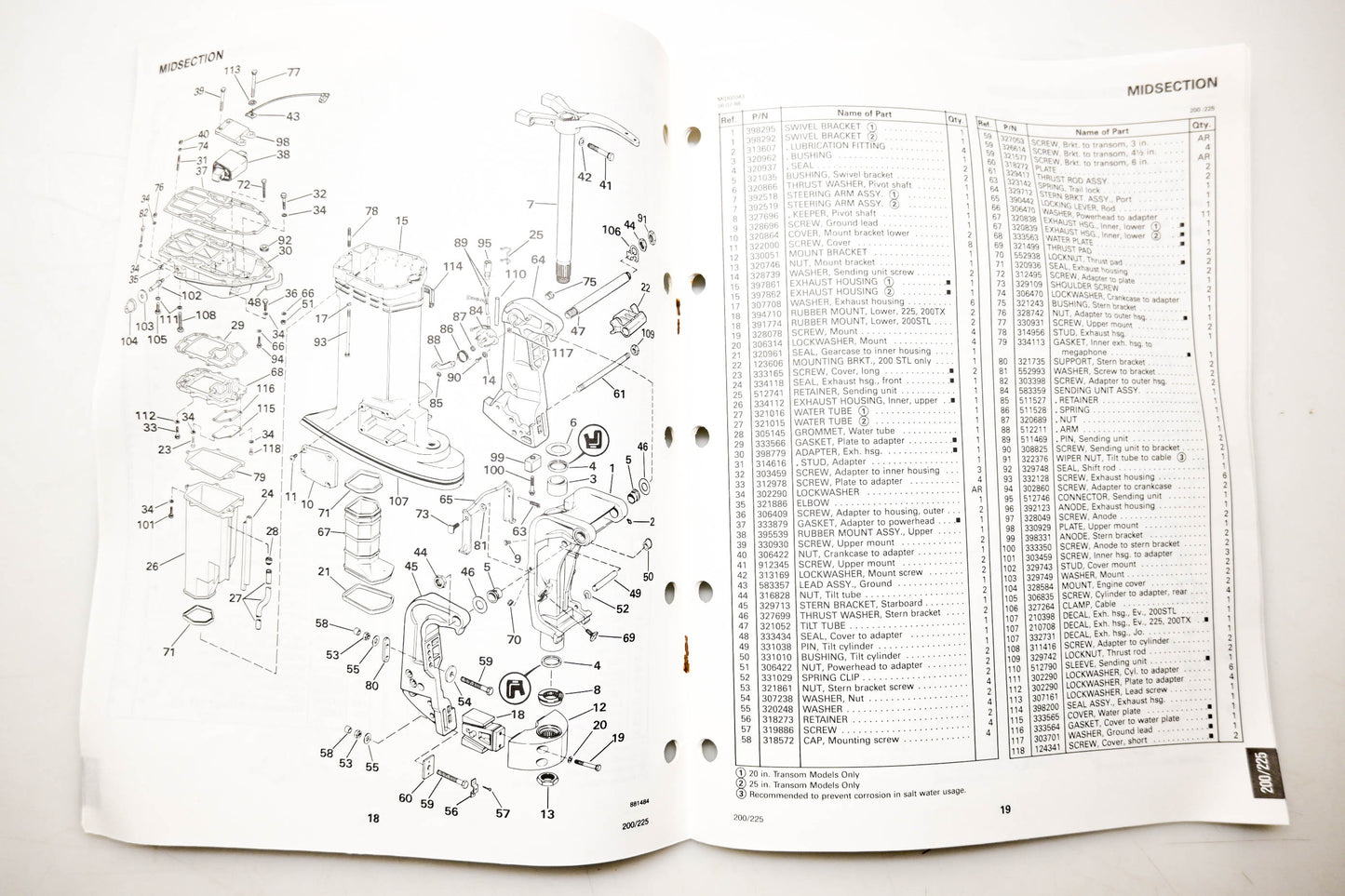 OMC 432241 Parts Catalog 220/225 Models