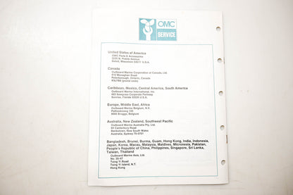 OMC 432207 Parts Catalog 4 Models