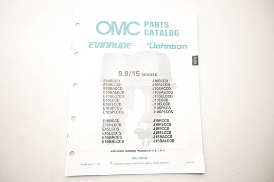 OMC 432211 Parts Catalog 9.9/15 Models