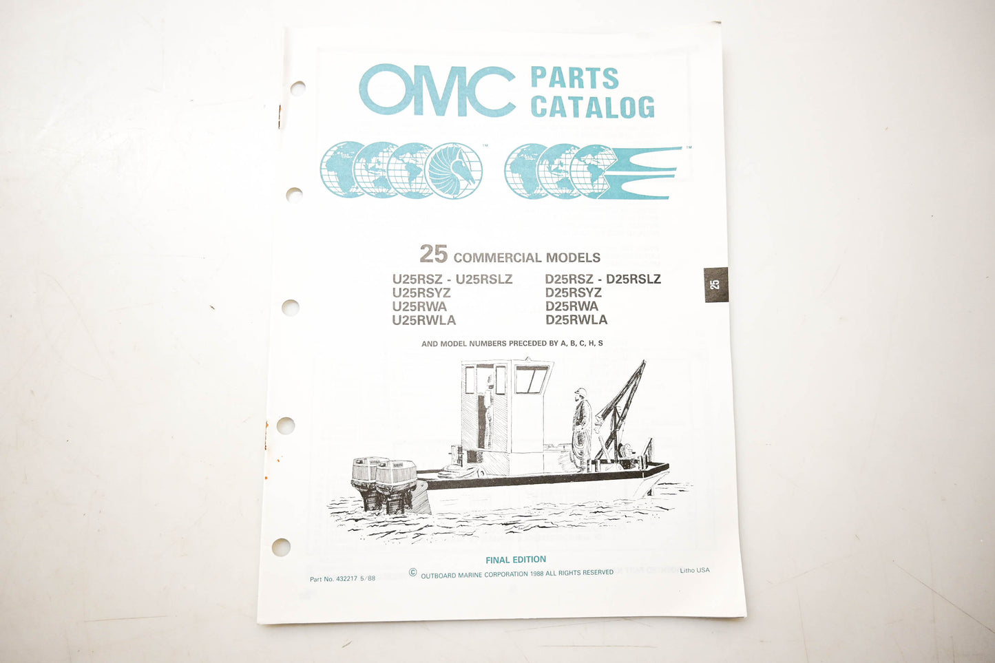 OMC 432217 Parts Catalog 25 Commercial Models