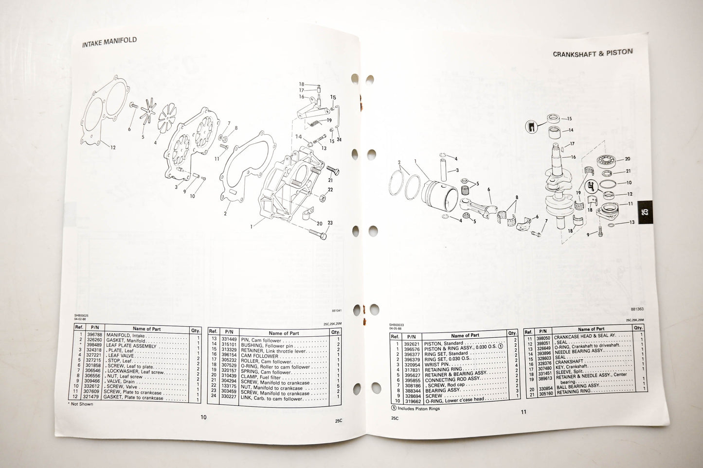 OMC 432217 Parts Catalog 25 Commercial Models