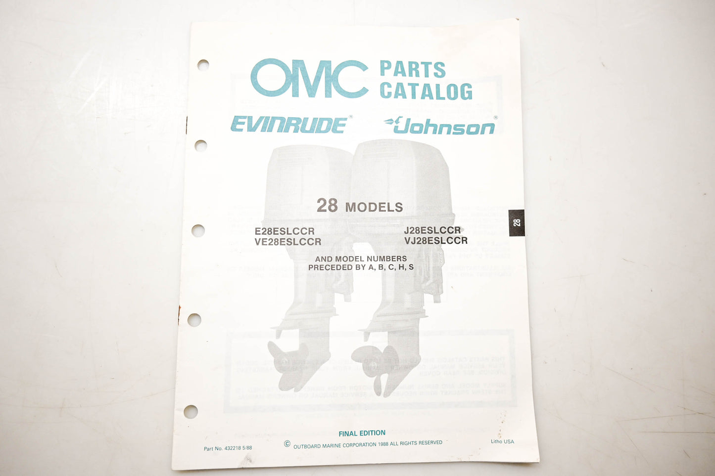 OMC 432218 Parts Catalog 28 Models