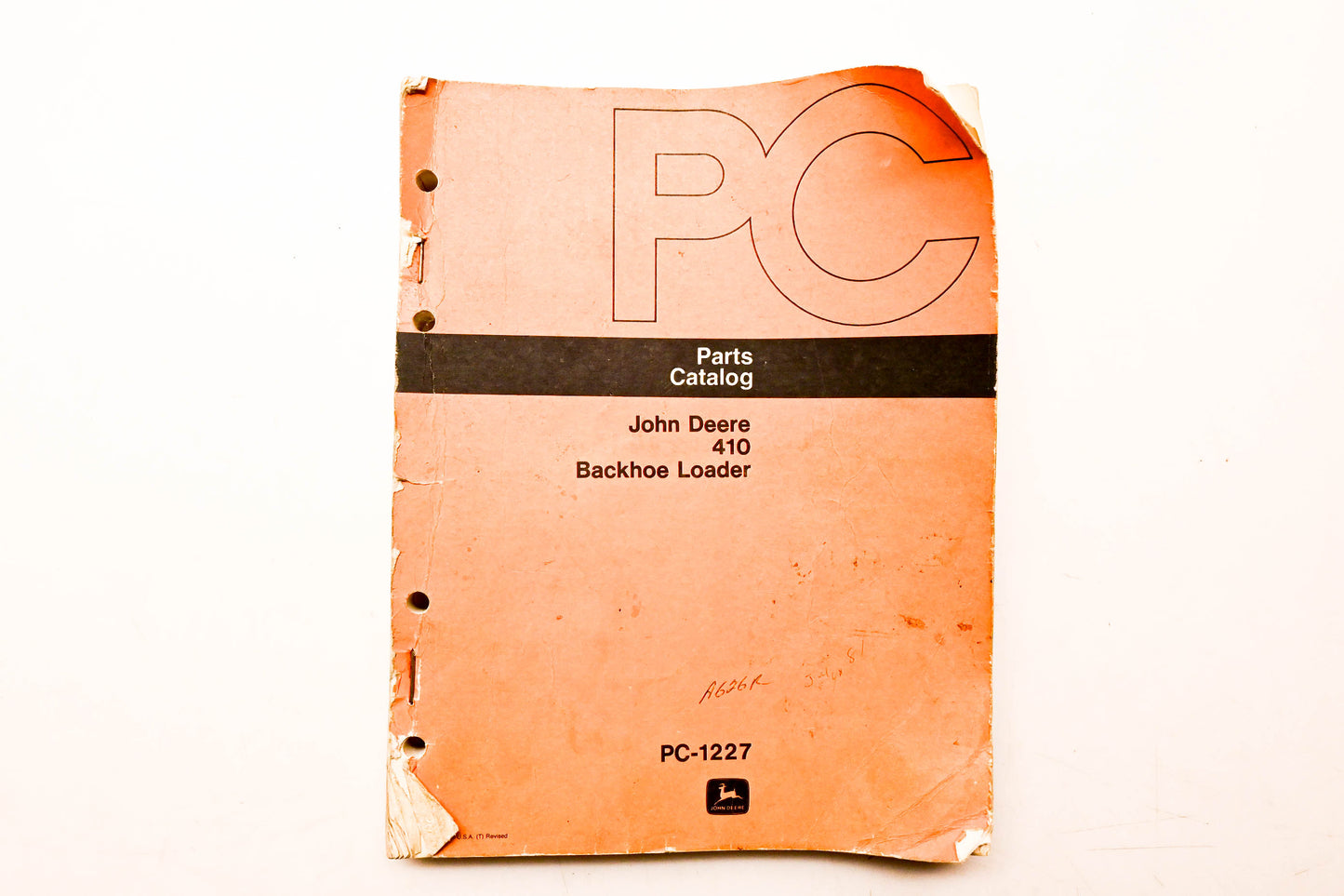 OEM John Deere PC-1227 Parts Catalog 410 Backhoe Loader