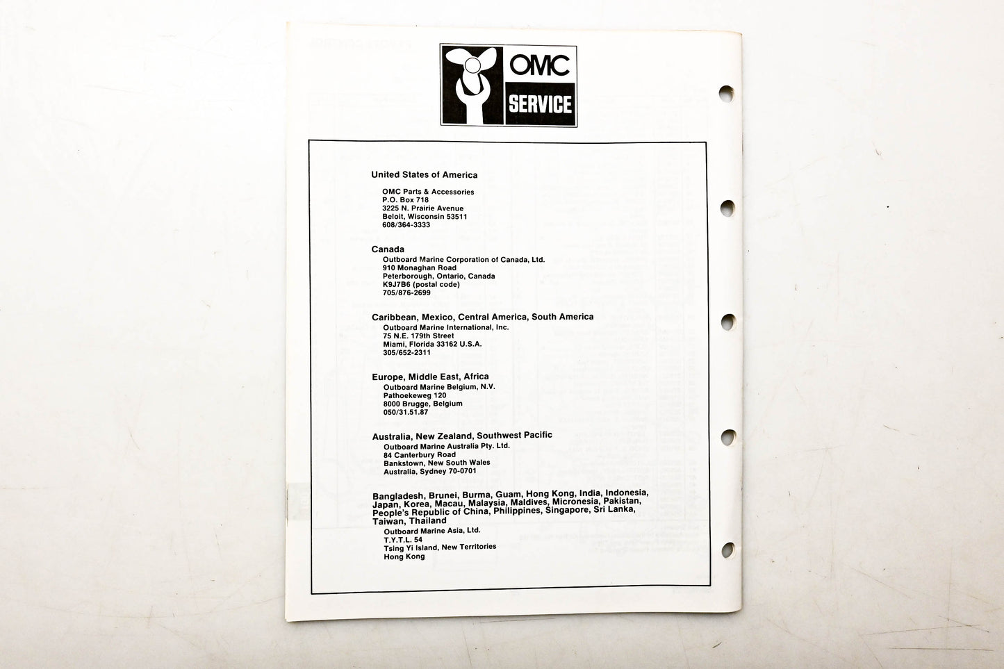 OMC 397296 Parts Catalog 100 Models