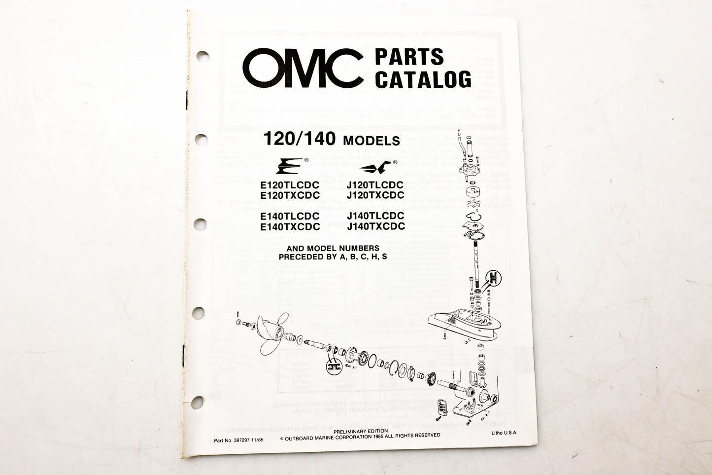 OMC 397297 Parts Catalog 120/140 Models