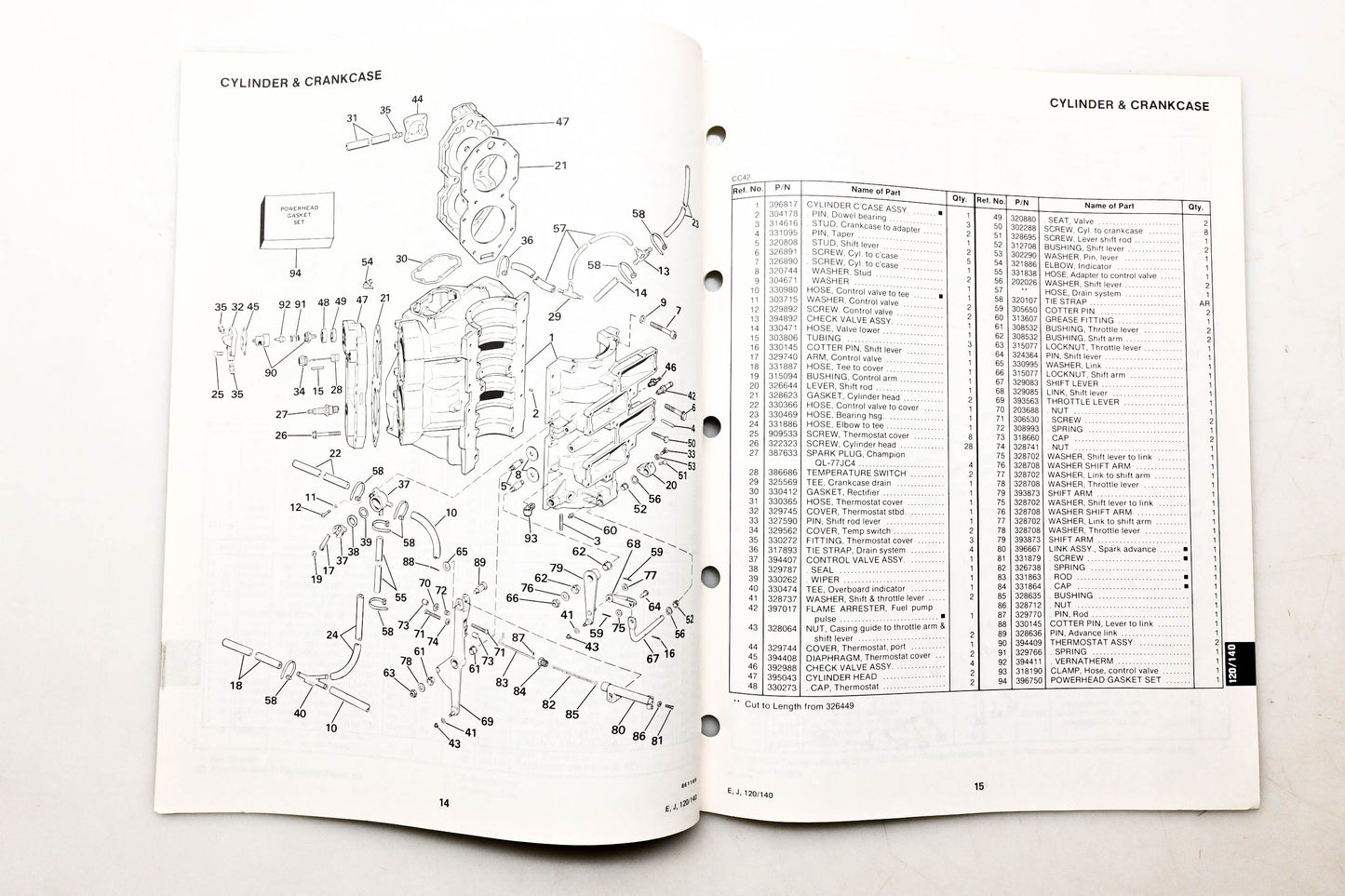 OMC 397297 Parts Catalog 120/140 Models