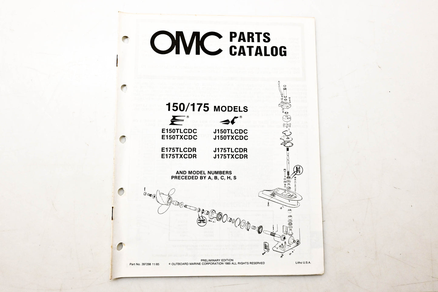 OMC 397298 Parts Catalog 150/175 Models