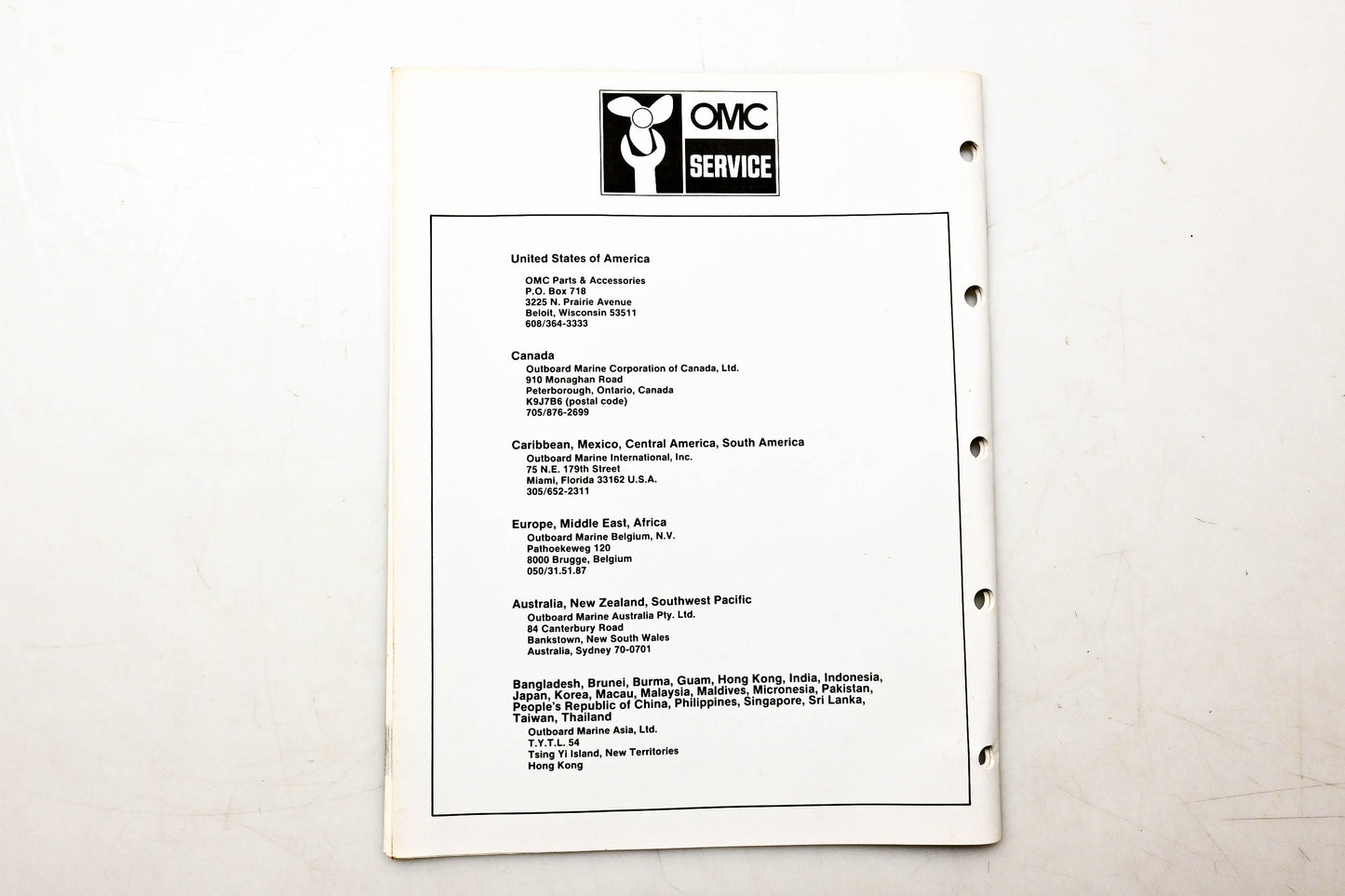 OMC 397298 Parts Catalog 150/175 Models