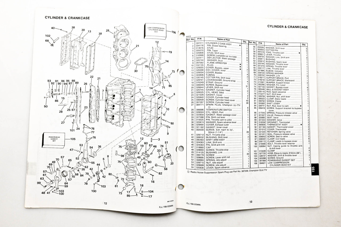 OMC 397300 Parts Catalog 155 Models