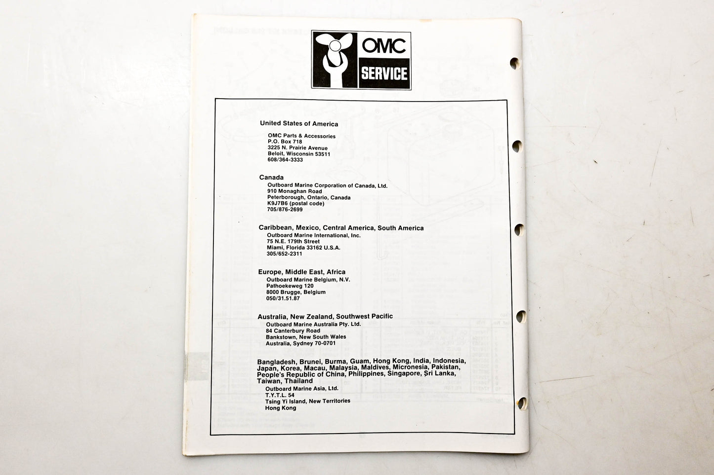 OMC 397300 Parts Catalog 155 Models