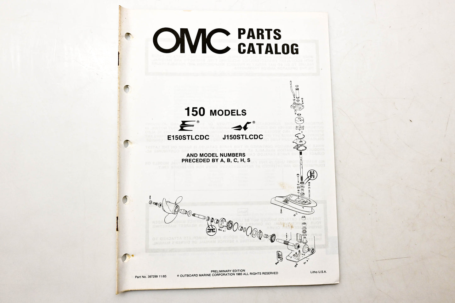 OMC 397299 Parts Catalog 150 Models