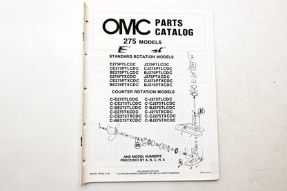 OMC 397302 Parts Catalog 275 Models