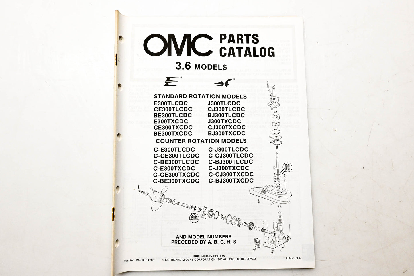 OMC 397303 Parts Catalog 3.6 Models
