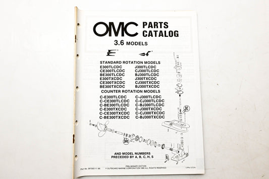 OMC 397303 Parts Catalog 3.6 Models