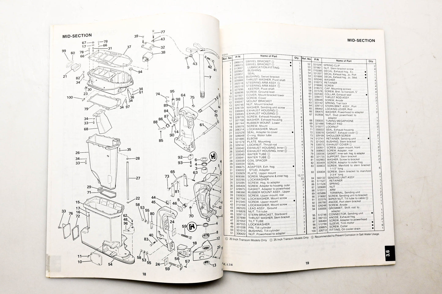 OMC 397303 Parts Catalog 3.6 Models