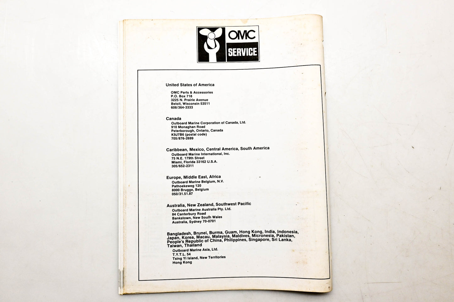 OMC 397303 Parts Catalog 3.6 Models