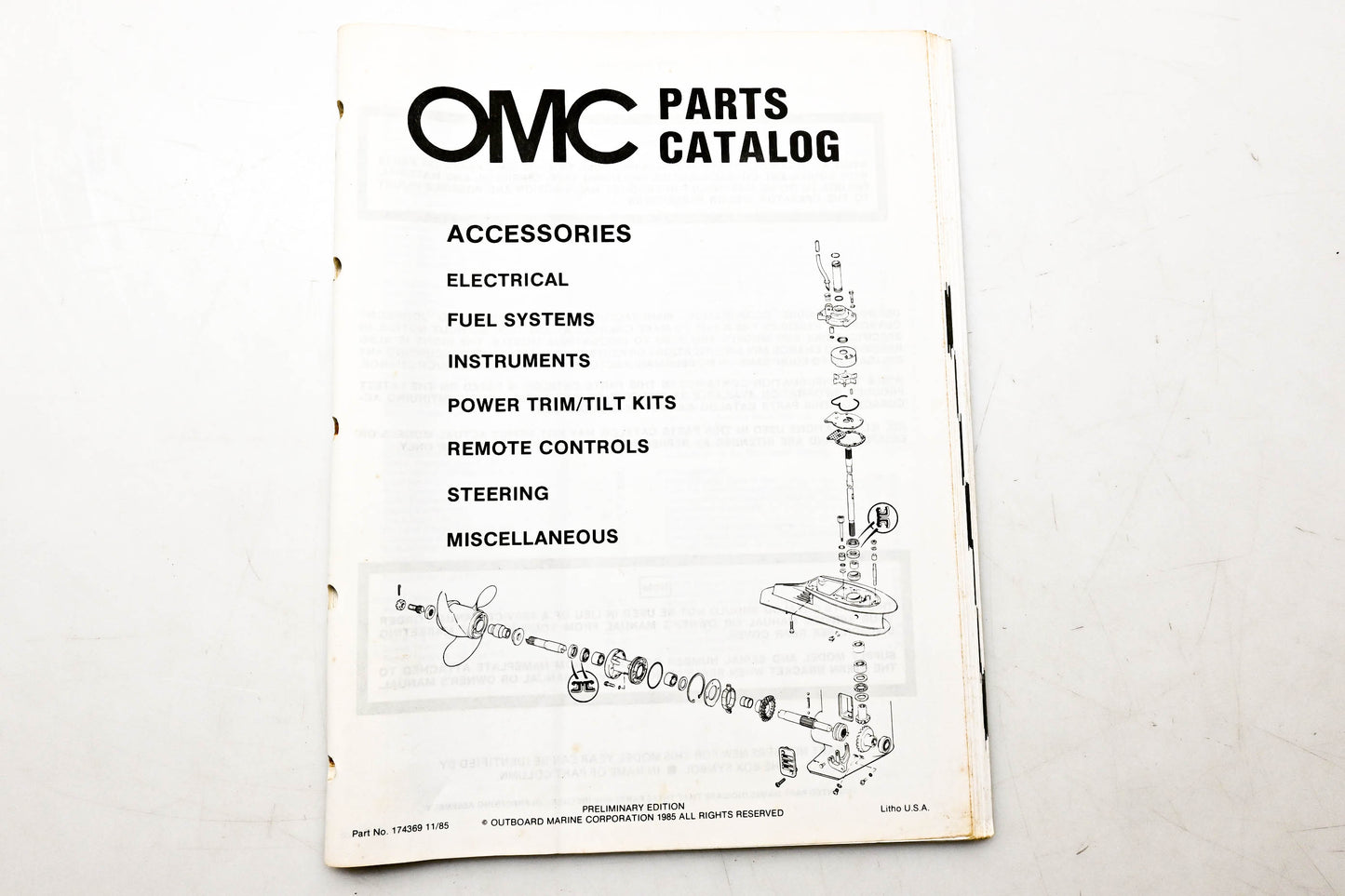 OMC 174369 Parts Catalog Accessories