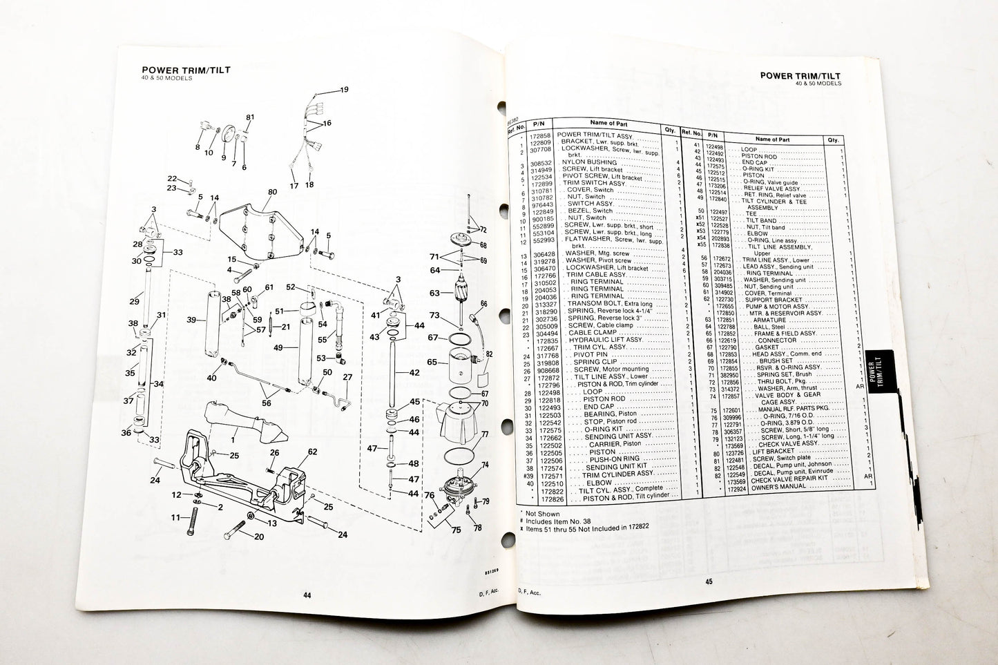 OMC 174369 Parts Catalog Accessories