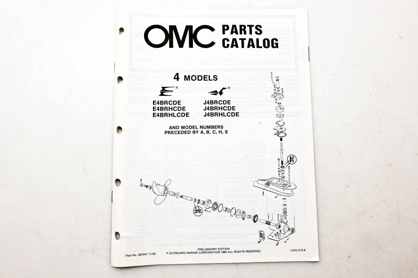 OMC 397347 Parts Catalog 4 Models