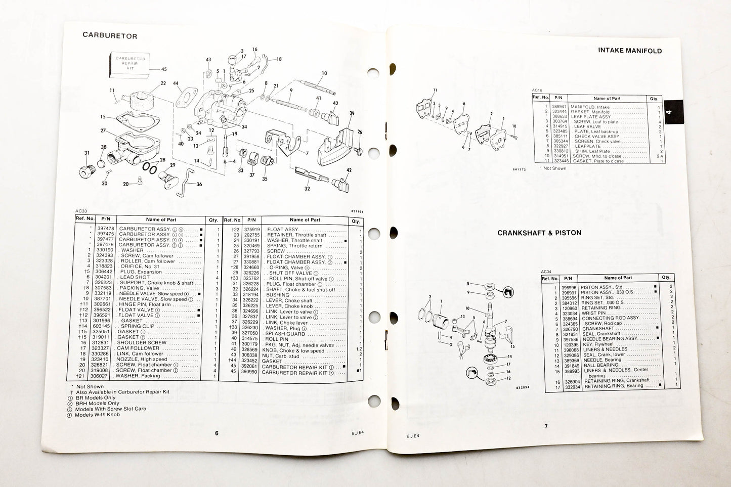 OMC 397347 Parts Catalog 4 Models