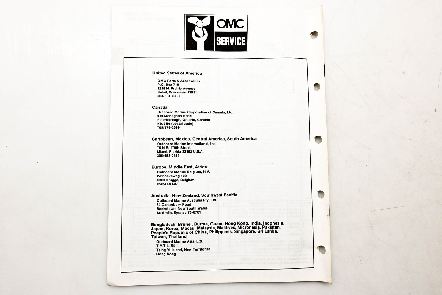 OMC 397347 Parts Catalog 4 Models