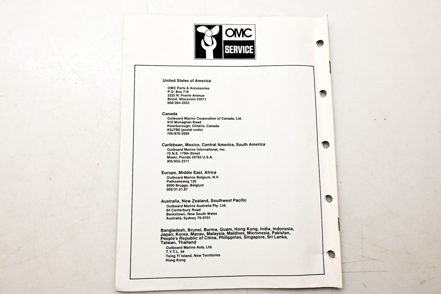 OMC 397282 Parts Catalog 4/4.5 Models