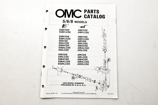 OMC 397283 Parts Catalog 5/6/8 Models