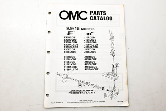 OMC 397284 Parts Catalog 9.9/15 Models