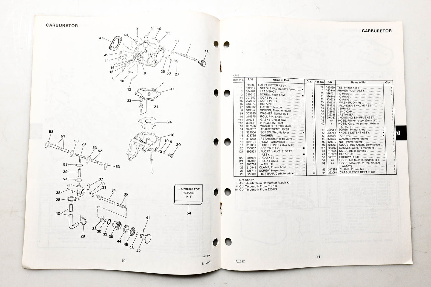 OMC 397286 Parts Catalog 25 Models