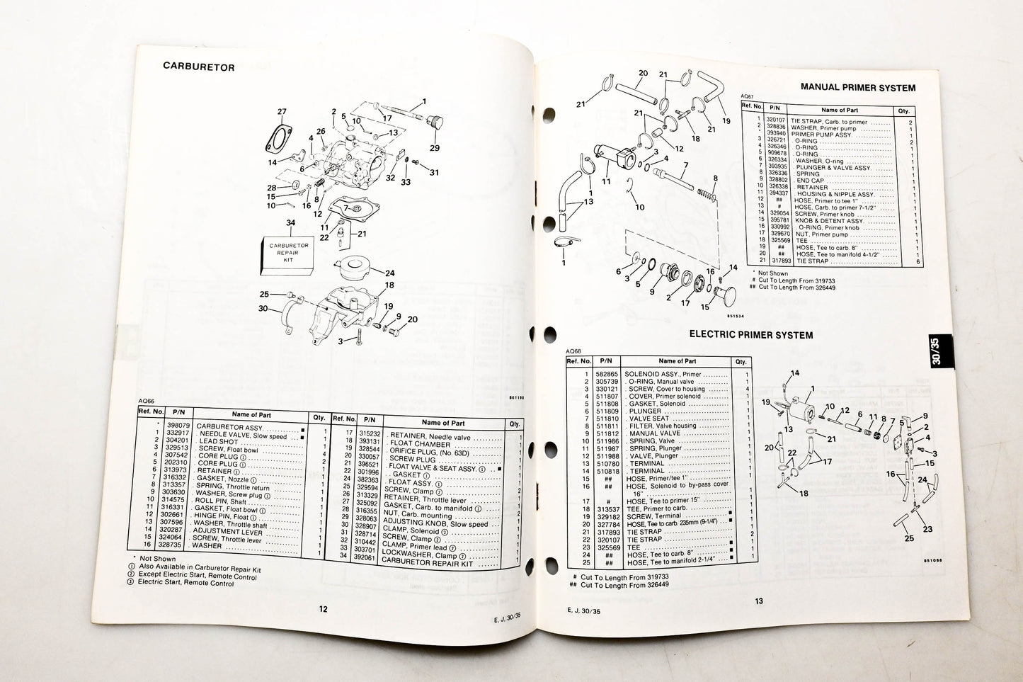 OMC 397287 Parts Catalog 30/35 Models