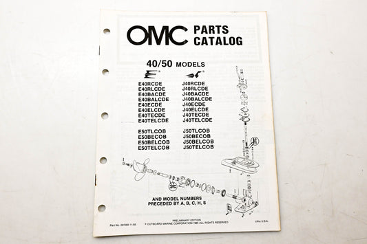 OMC 397289 Parts Catalog 40/50 Models