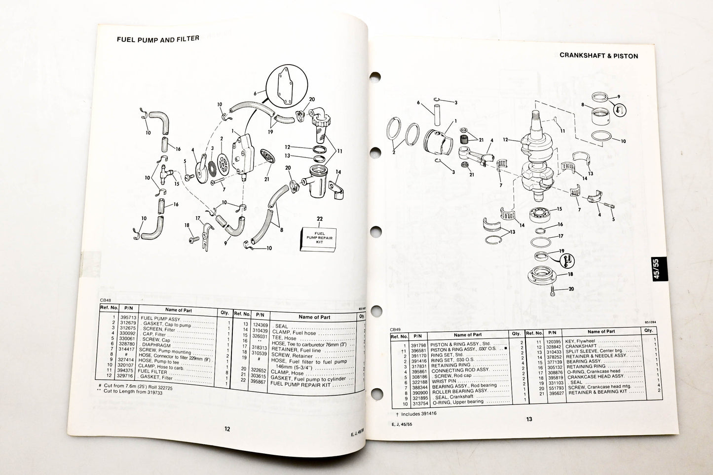OMC 397290 Parts Catalog 45/55 Models