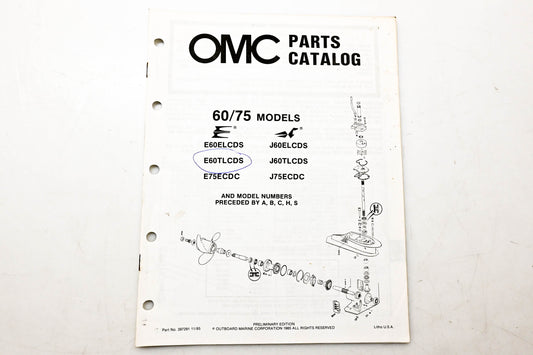 OMC 397291 Parts Catalog 60/75 Models