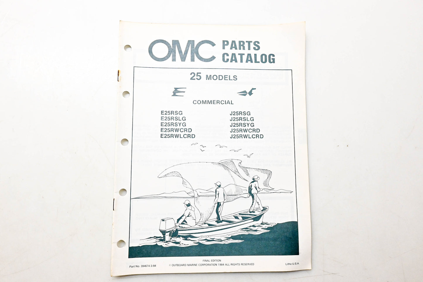 OMC 394674 Parts Catalog 25 Models