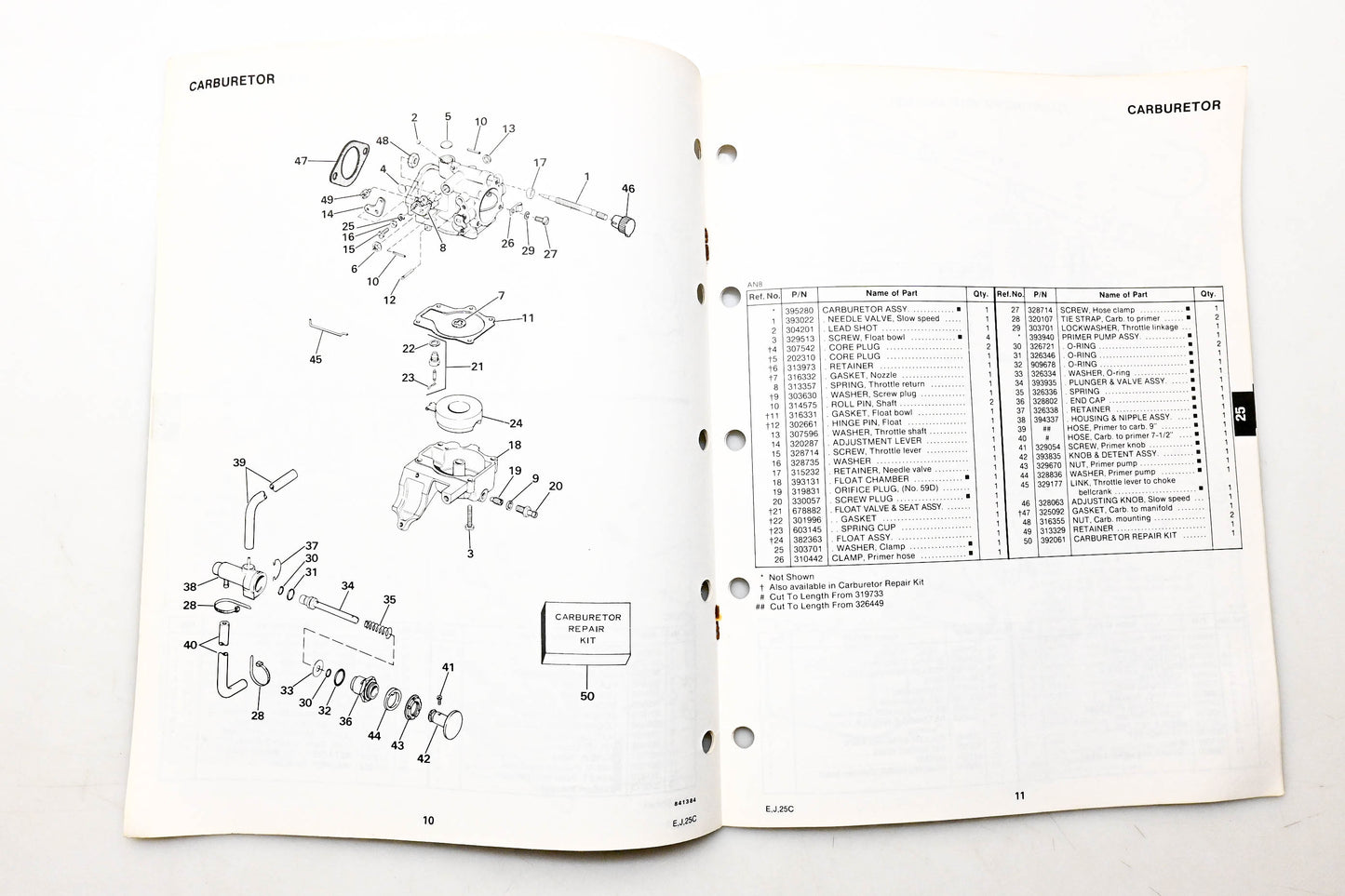 OMC 394674 Parts Catalog 25 Models