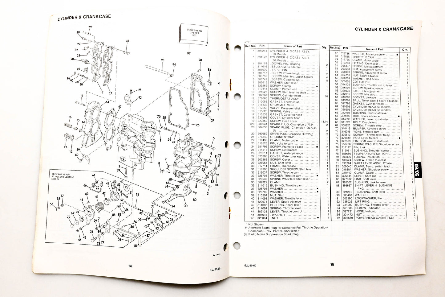 OMC 394677 Parts Catalog 50/60 Models