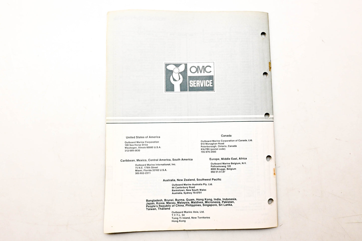 OMC 394678 Parts Catalog 70/75 Models